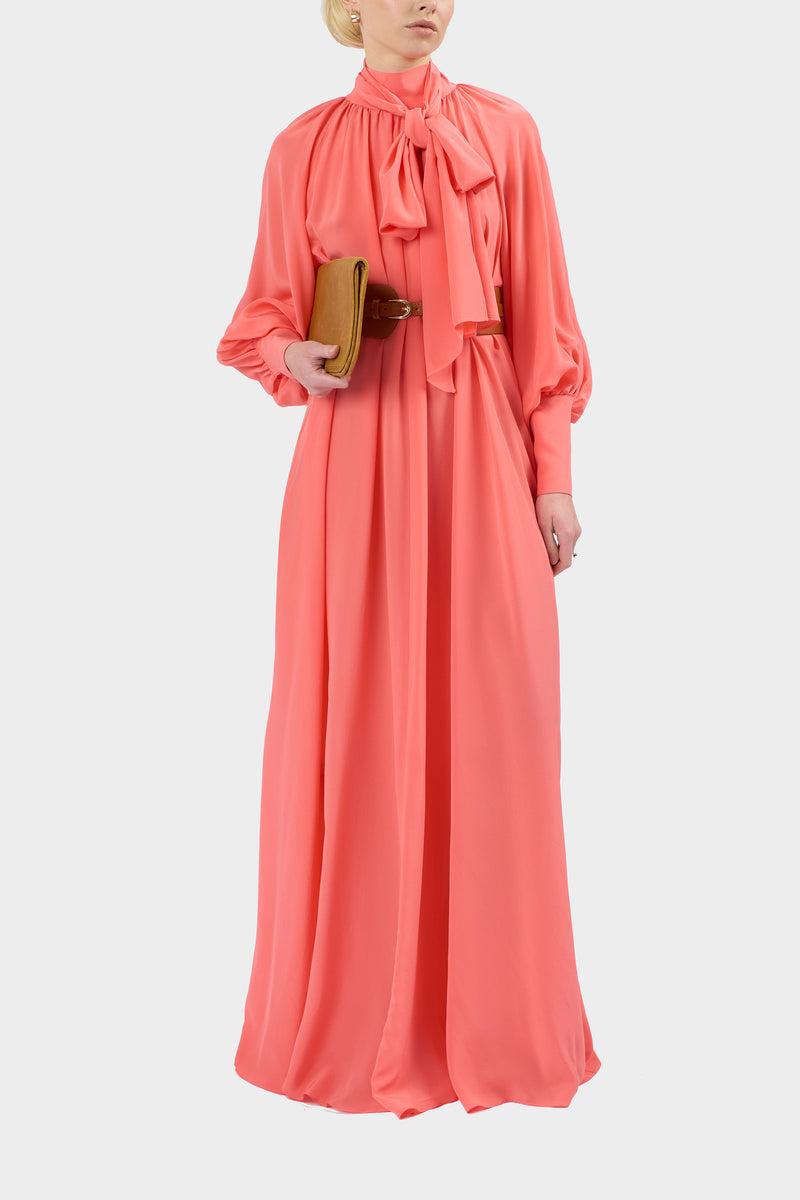 Magnolia Coral Maxi Gown