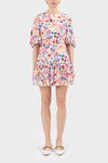 Annika Silk Print Dress-Multi Color