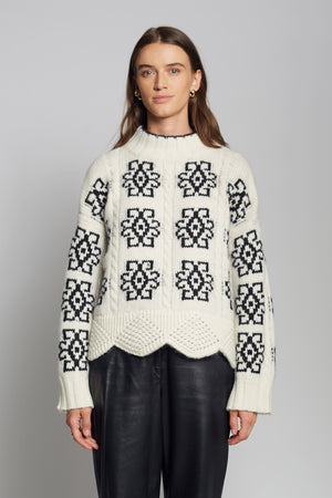 Sienna Sweater Ivory & Black