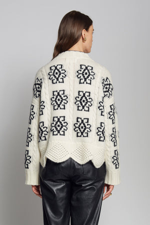 Sienna Sweater Ivory & Black