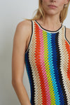 Natalie Crochet Dress- Multi Color