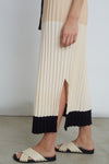 Simone Color Block Dress - Black/Sand/Ivory/Combo