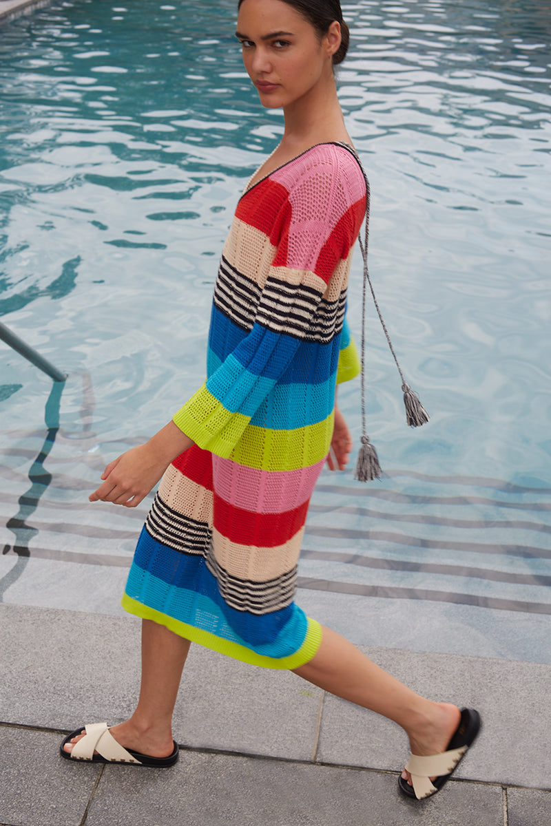 Eleni Stripe Dress - Multi Color
