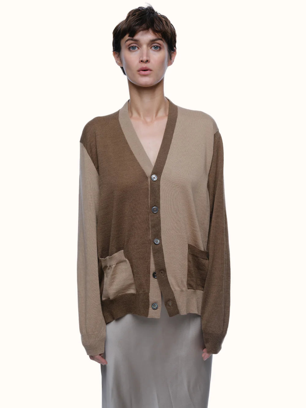 Adrian Color Blocked Cardigan