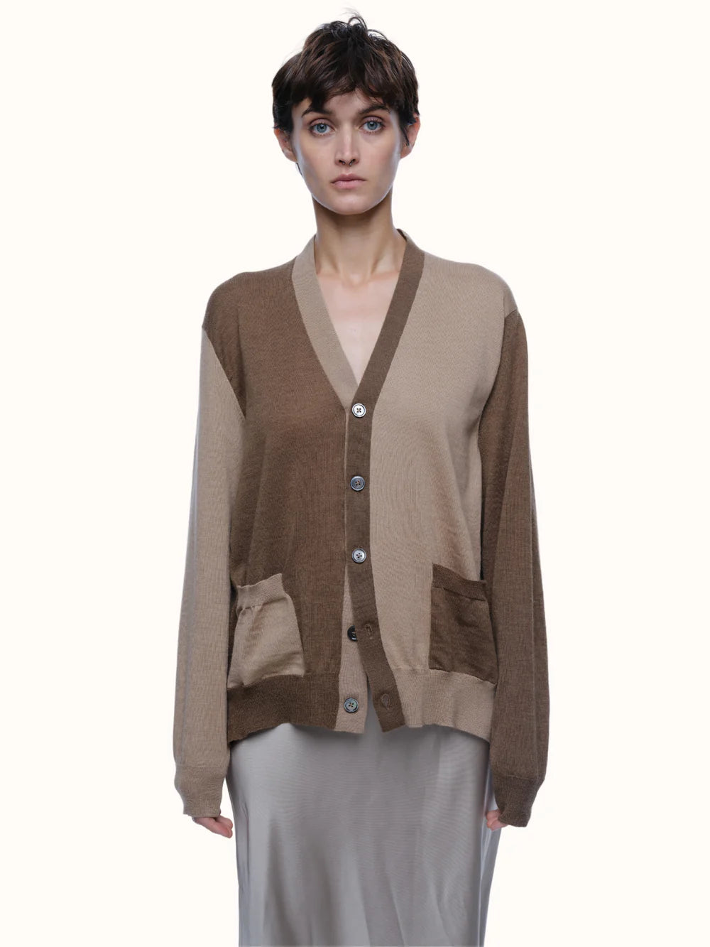 Adrian Color Blocked Cardigan