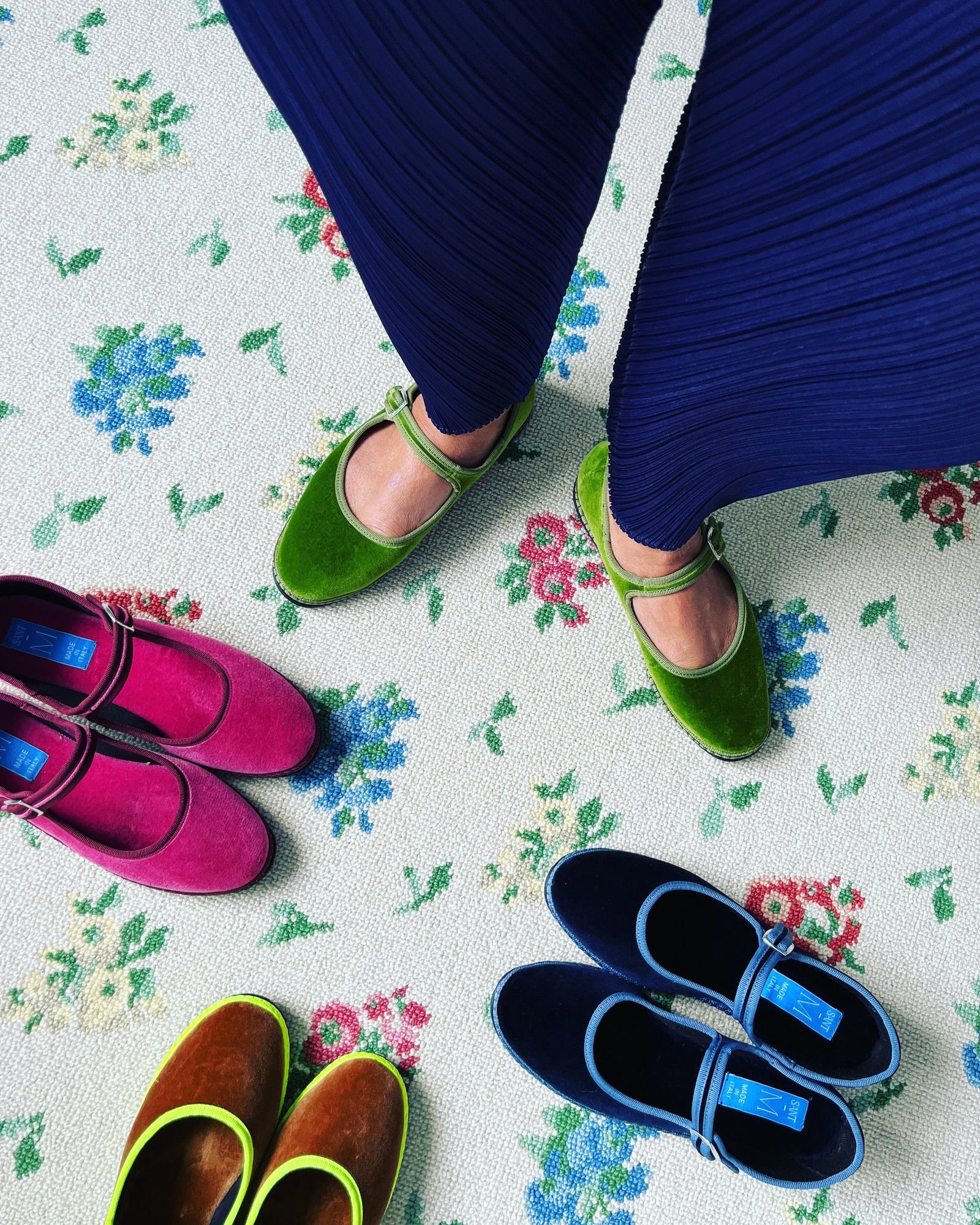 Furlane: Mary Jane Slippers - Camel