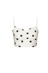 Clemence Top - White polka dot