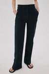 High Waisted Denim Trouser - Over Dye Black