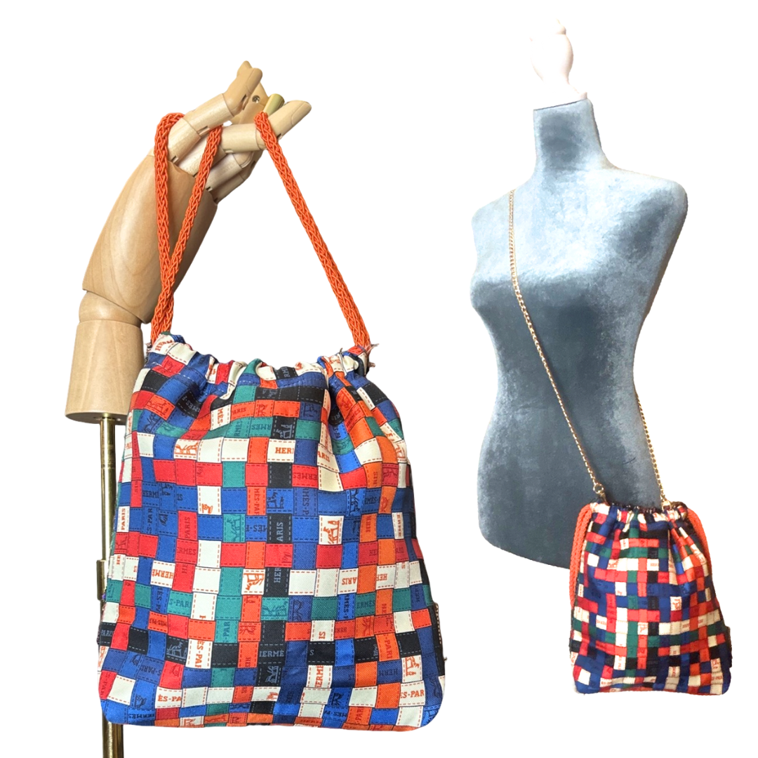 HERMES Bolduc Au Carre Scarf | Hermes Crossbody Bag at Vintage Luxe Up