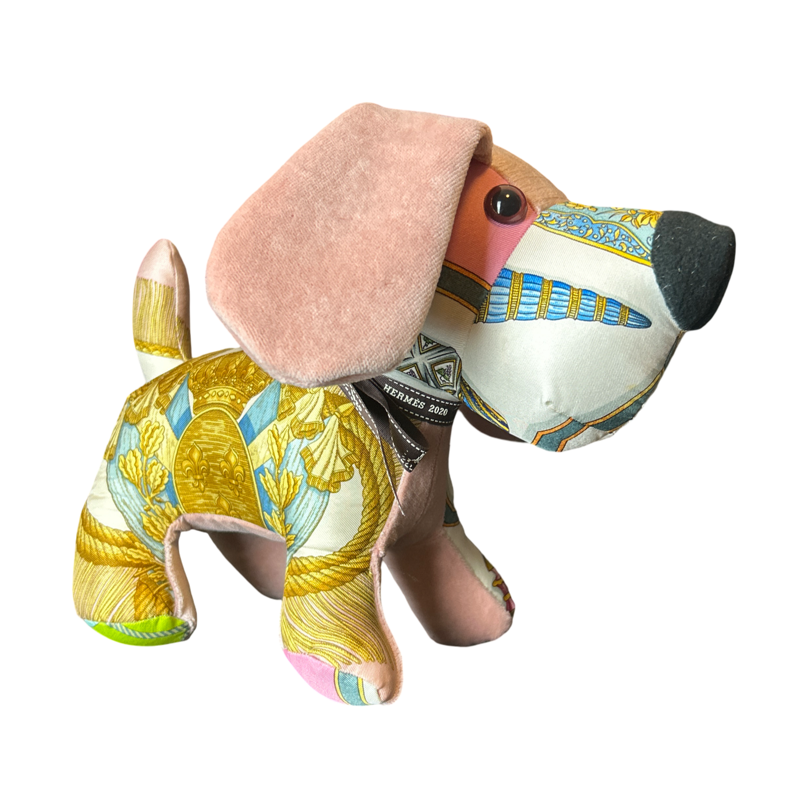 Hermes Poste et Cavalerie Scarf Patchwork Puppy at Vintage Luxe Up