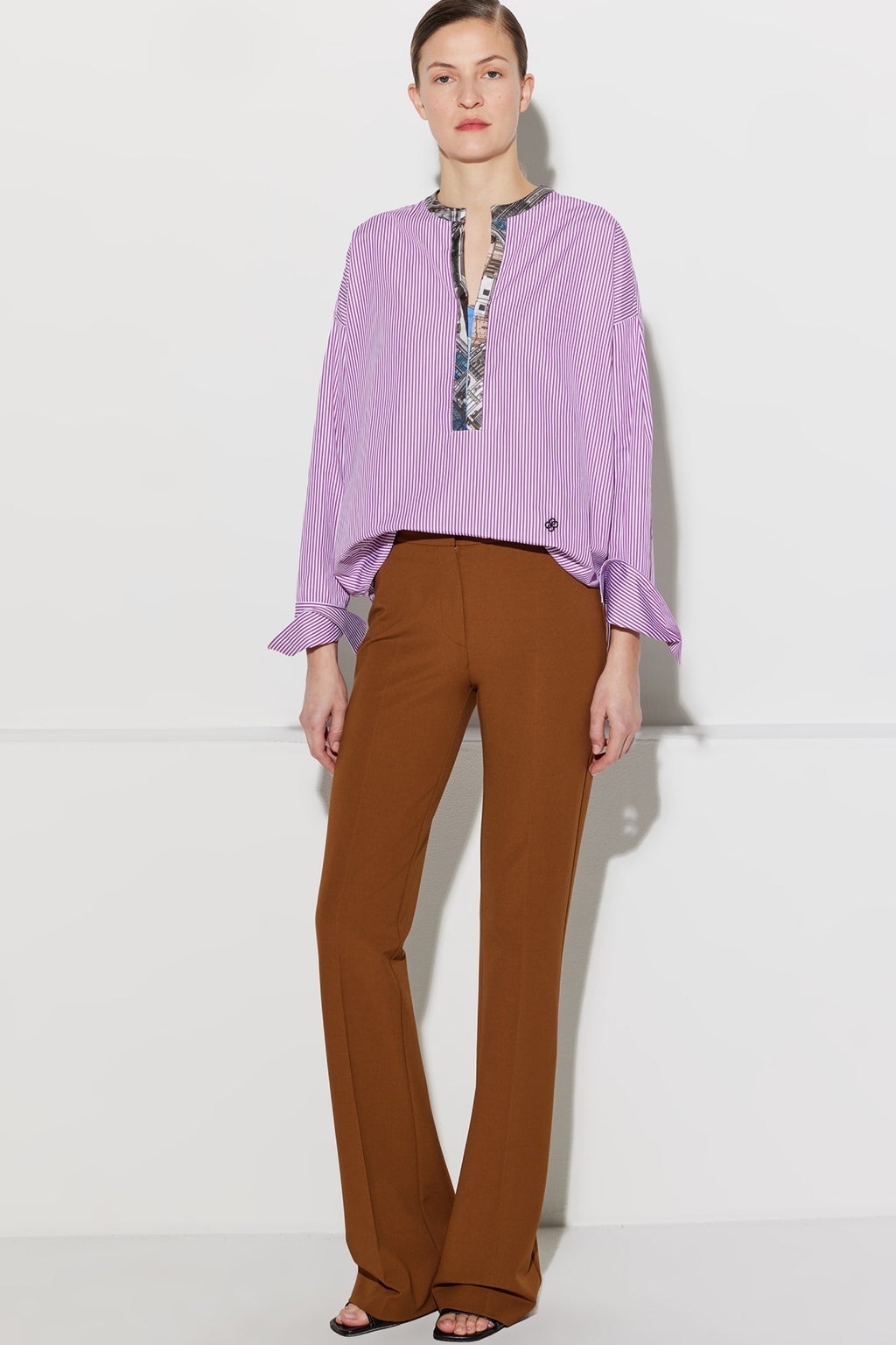 Ines Shirt - Peony/White Stripe