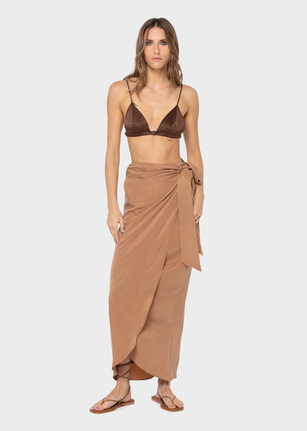 Mocha Serengetti Wrap Skirt