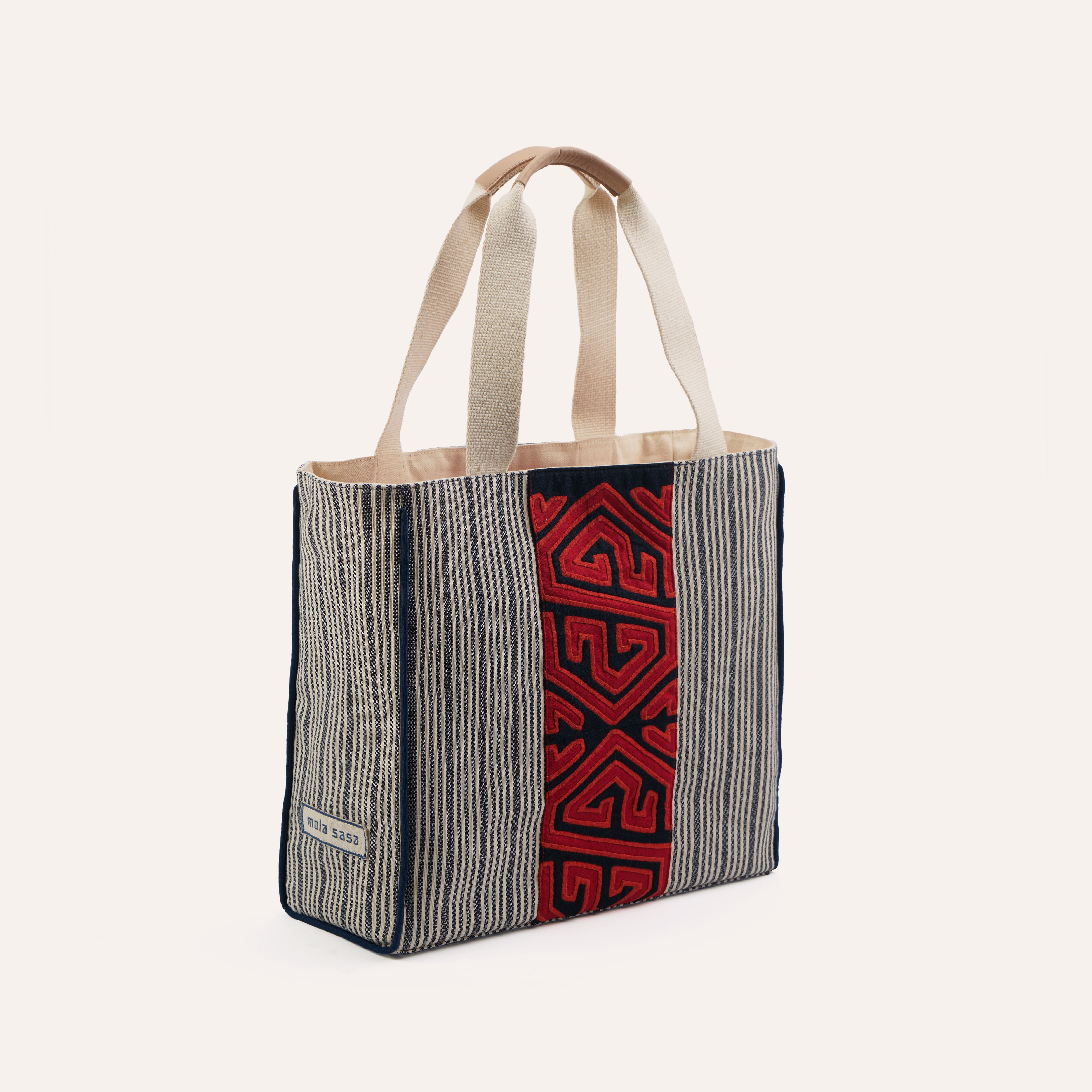 Kuna Tote - Blue/Red