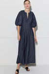 Laeticia Dress - Indigo Blue