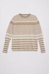 Aspen sweater - Sand/White stripes
