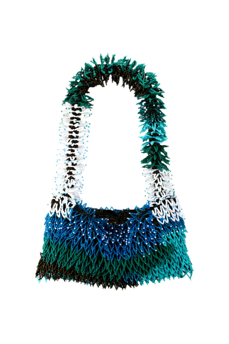 NINA BAG - GREENS, BLUES & WHITE