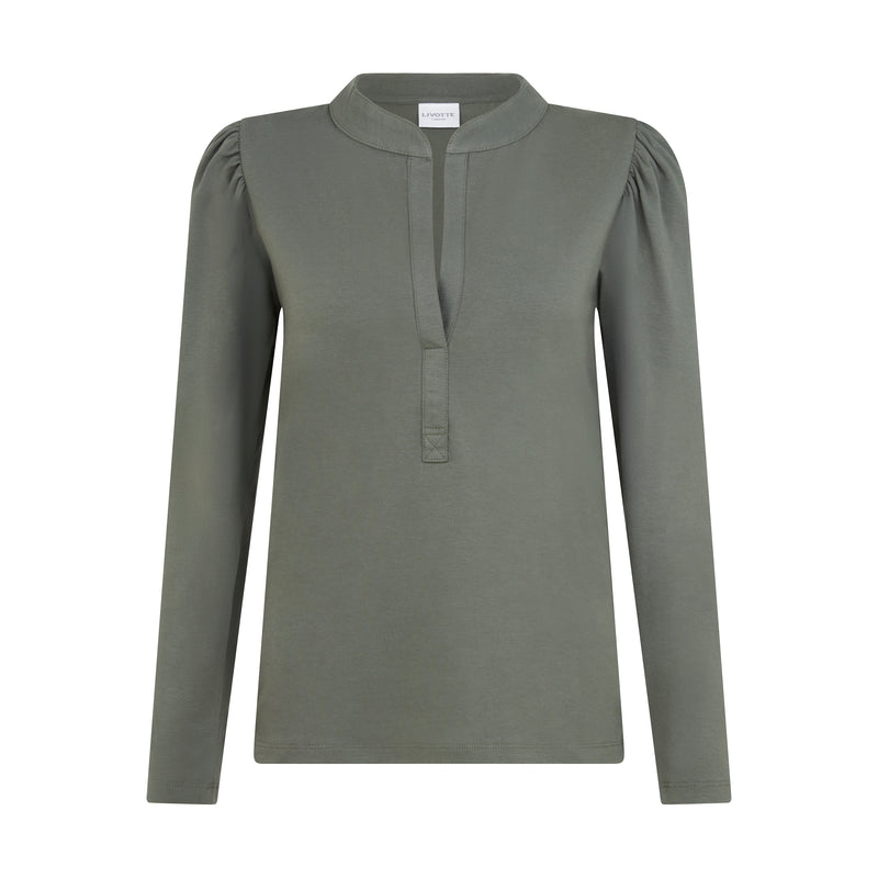 Pammy Long-Sleeve Top – Army