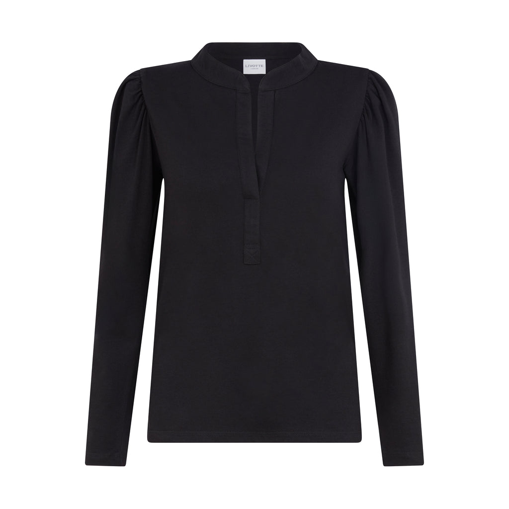 Pammy Long-Sleeve Top – Black