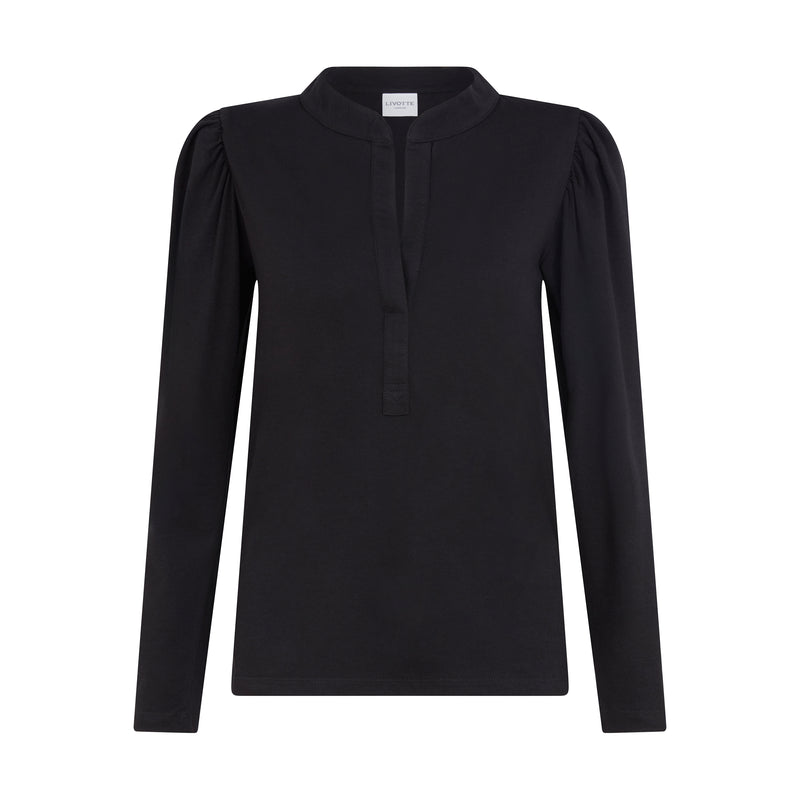 Pammy Long-Sleeve Top – Black