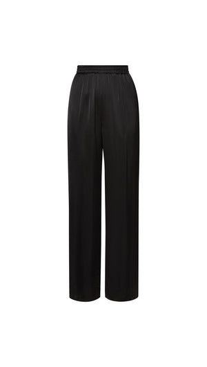 Pull on pant in Satin- Black