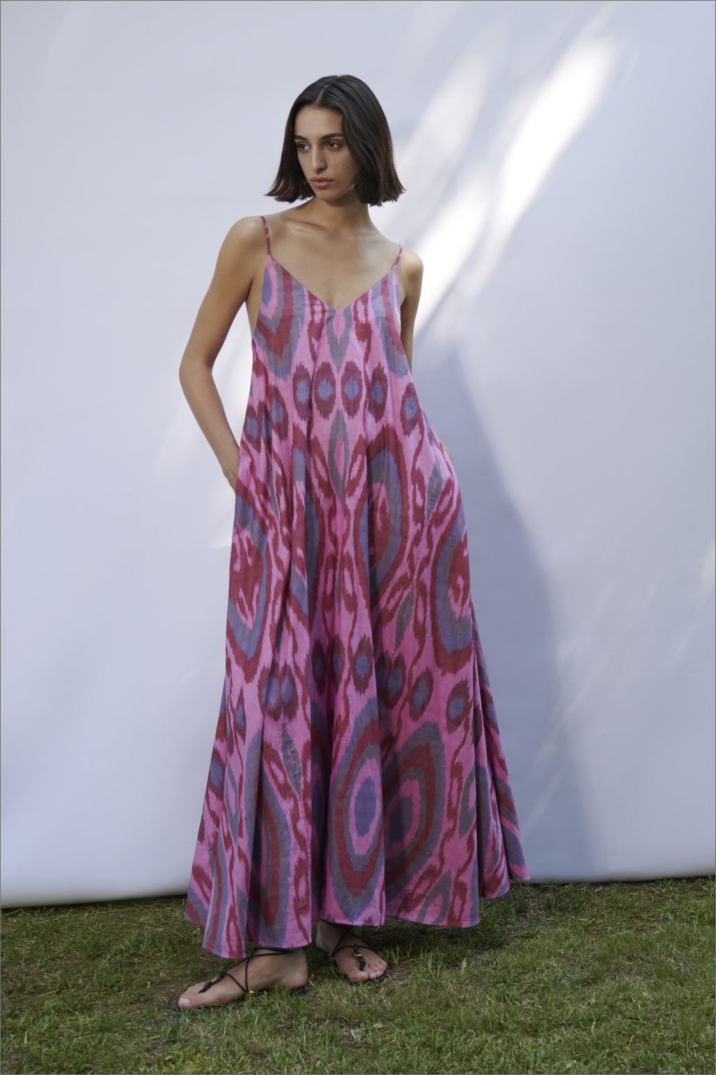 Asli Fringe Dress - Pink Ethnic