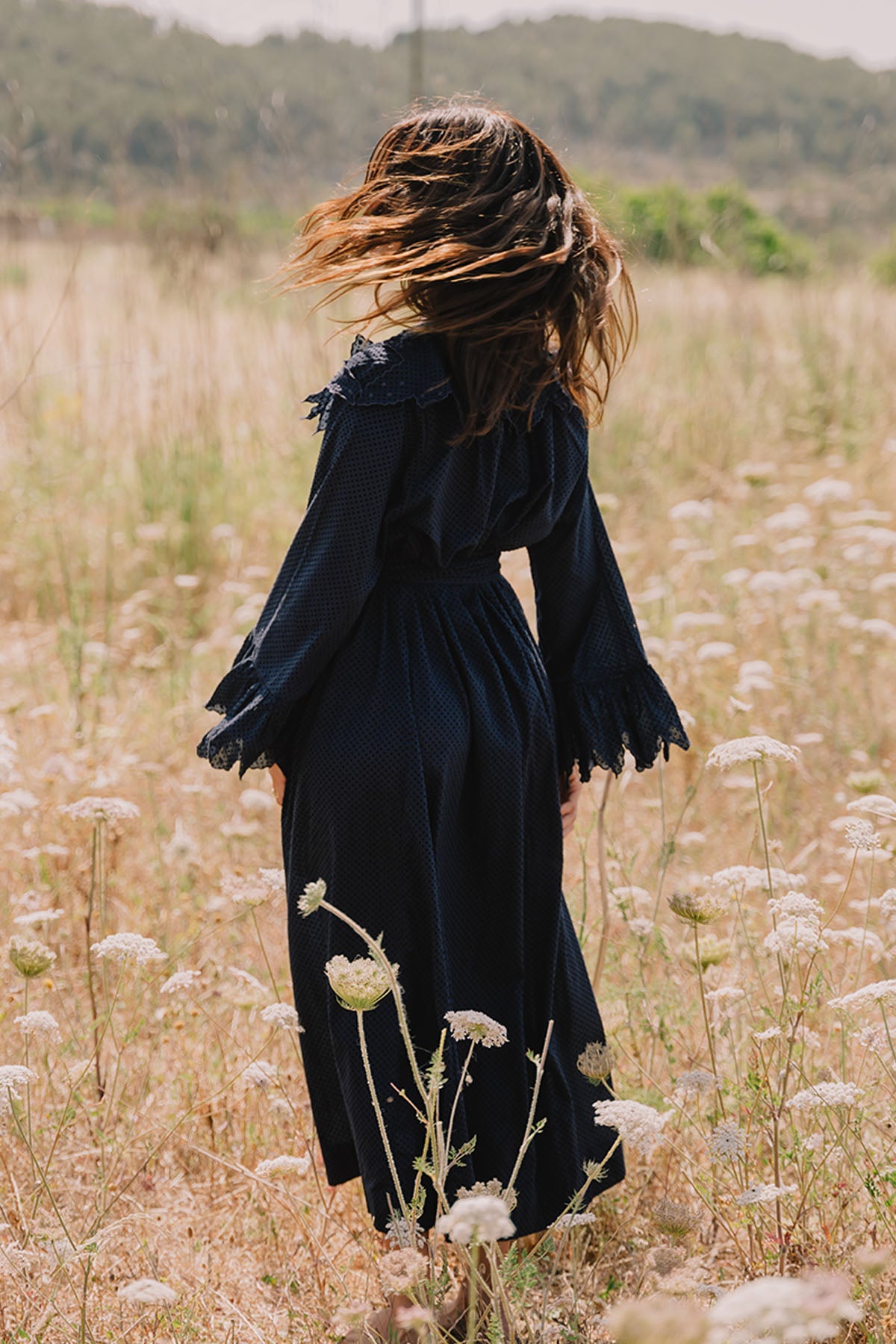 ROMANTIC I LONG SLEEVE KAFTAN I NAVY