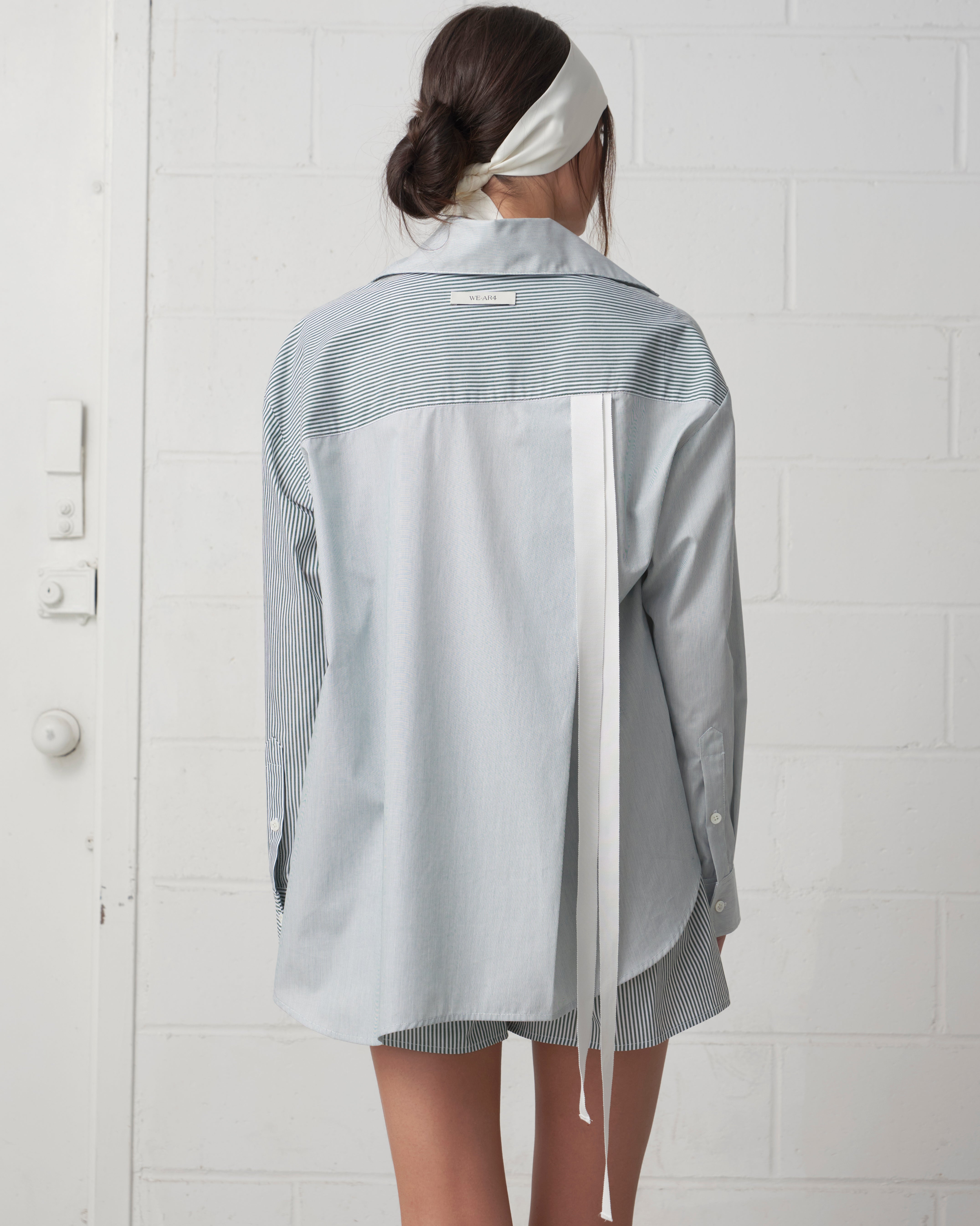The Marbella Shirt - Green Stripe