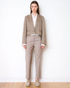 The Lexington Trouser- Charcoal Taupe PinStripe