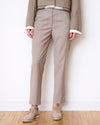 The Lexington Trouser- Charcoal Taupe PinStripe