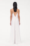 Seamed Slip Dress  - Linen - White