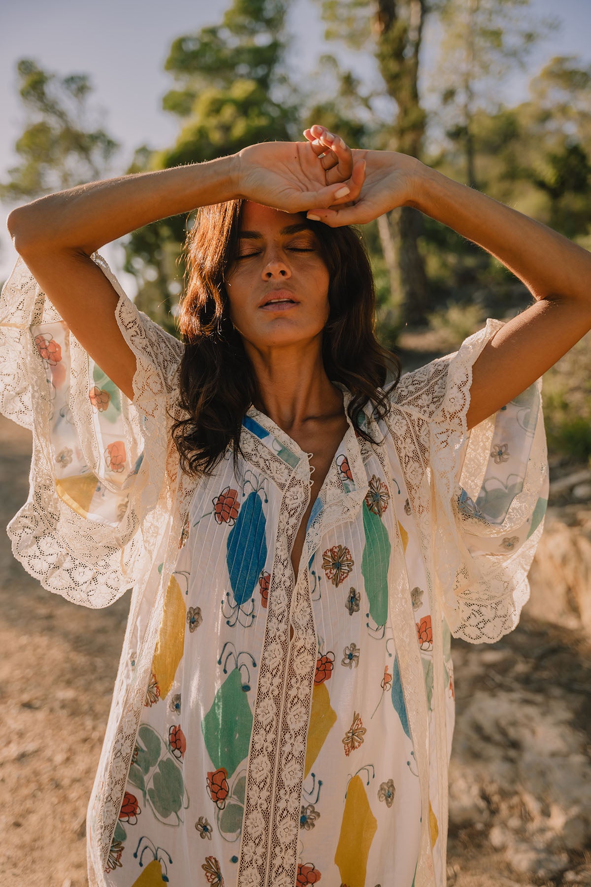 SAN TROPEZ FULL SKIRT MAXI DRESS I MEDIUM ROMBO