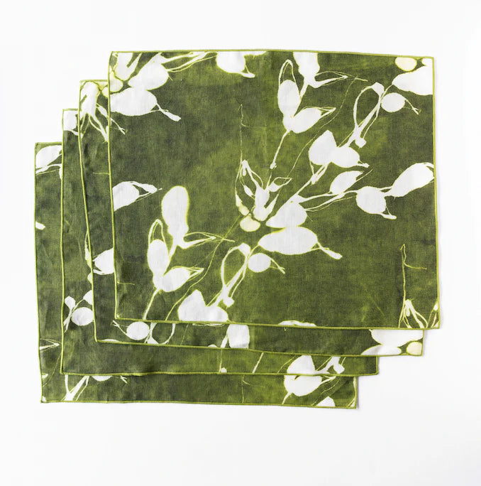 Porto Print Placemats with Clay Trim - Set of 4
