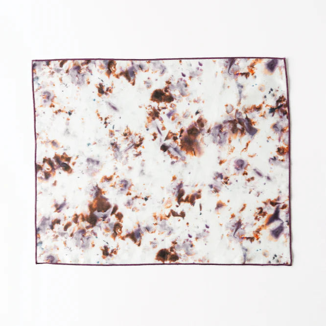 Rose Marble Placemats with Plum Trim - Set of 4