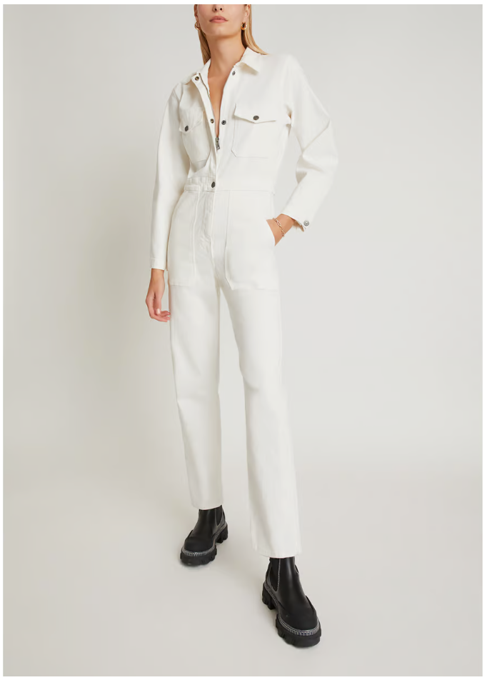 WHITE POWERHOUSE JUMPSUIT