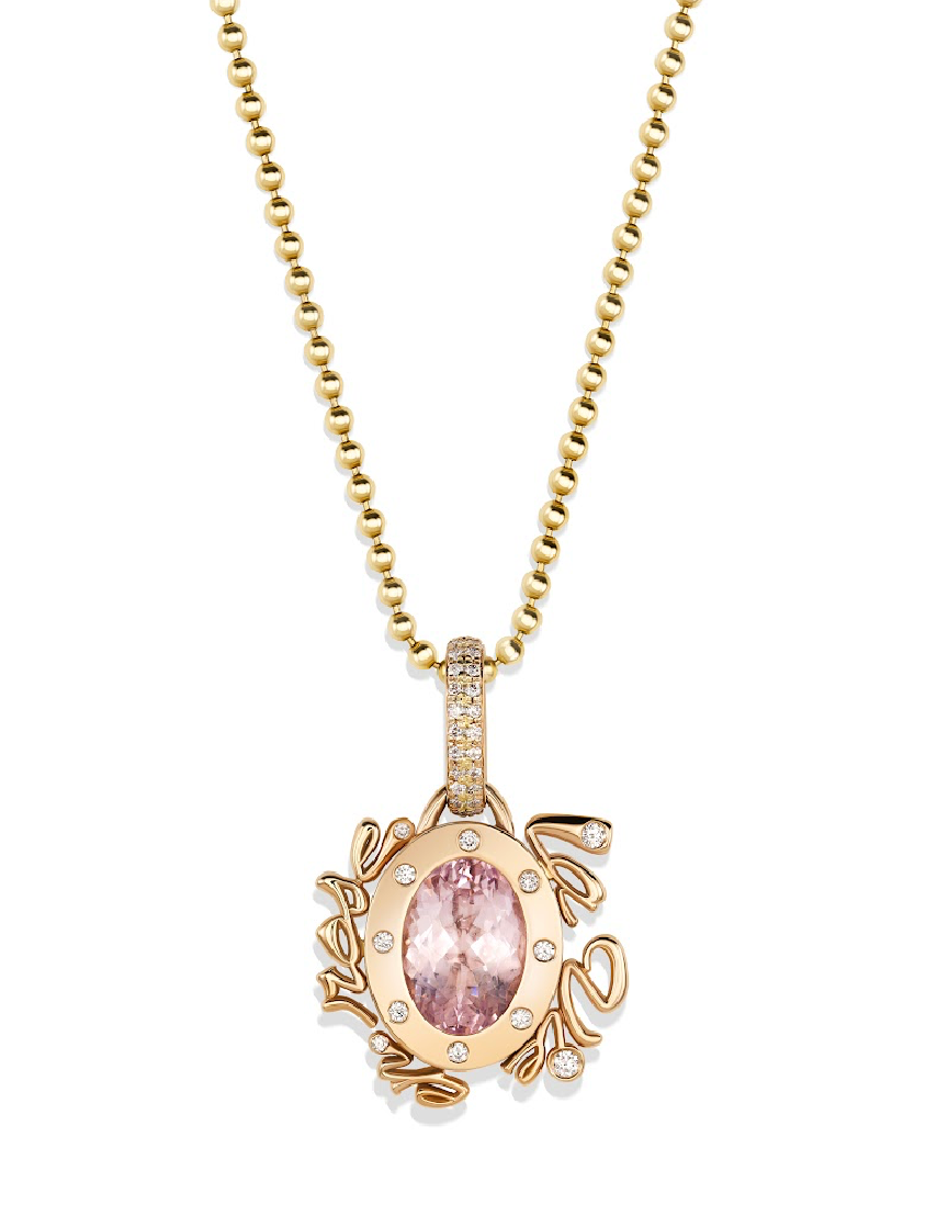 LIVER KUNZITE PENDANT