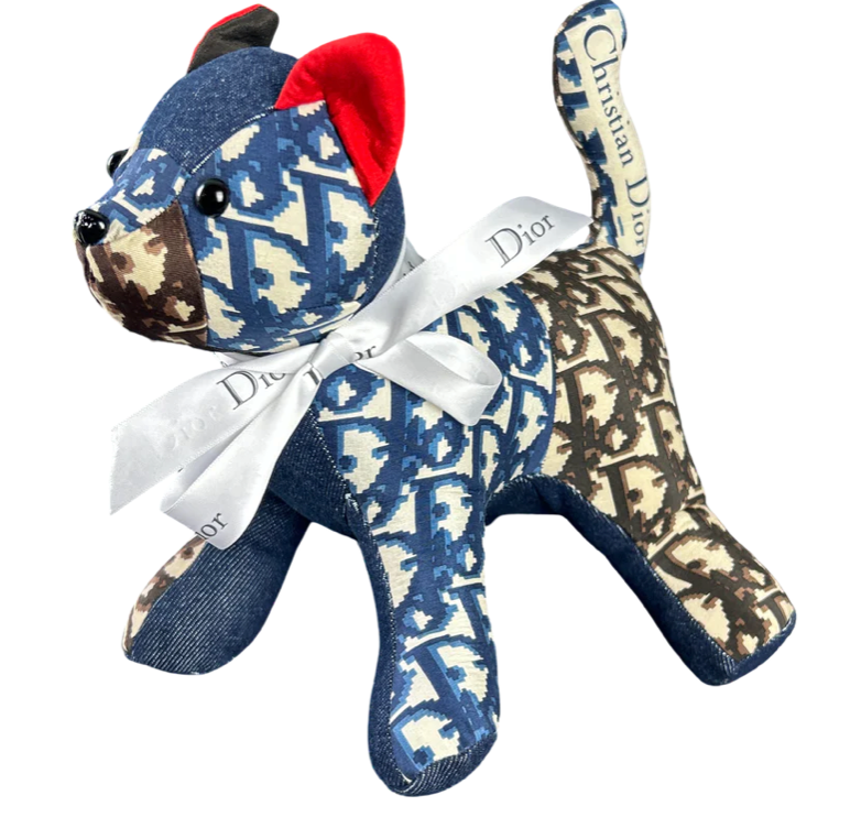 VINTAGE DIOR: TROTTER SILK SCARF PATCHWORK KITTEN