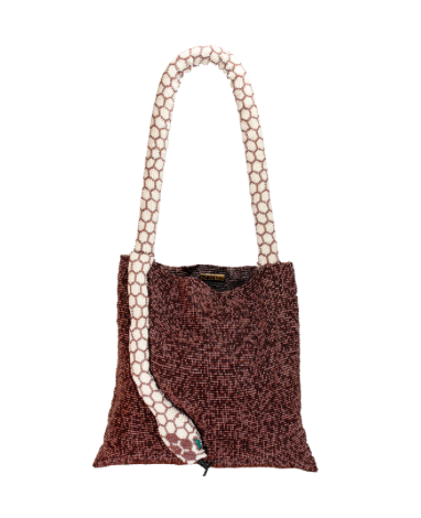 SERPENT BIG BAG - BURGUNDY, CREAM