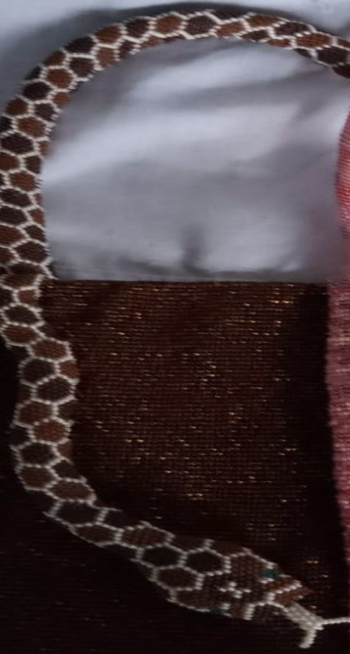 SERPENT SMALL BAG - BROWN AND CREAM