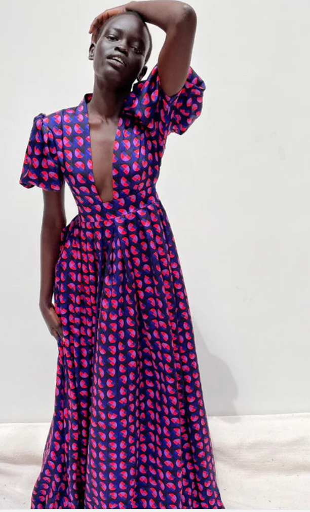 MOROCCAN ALEXIA'S DRESS MONOCHROME PRINT