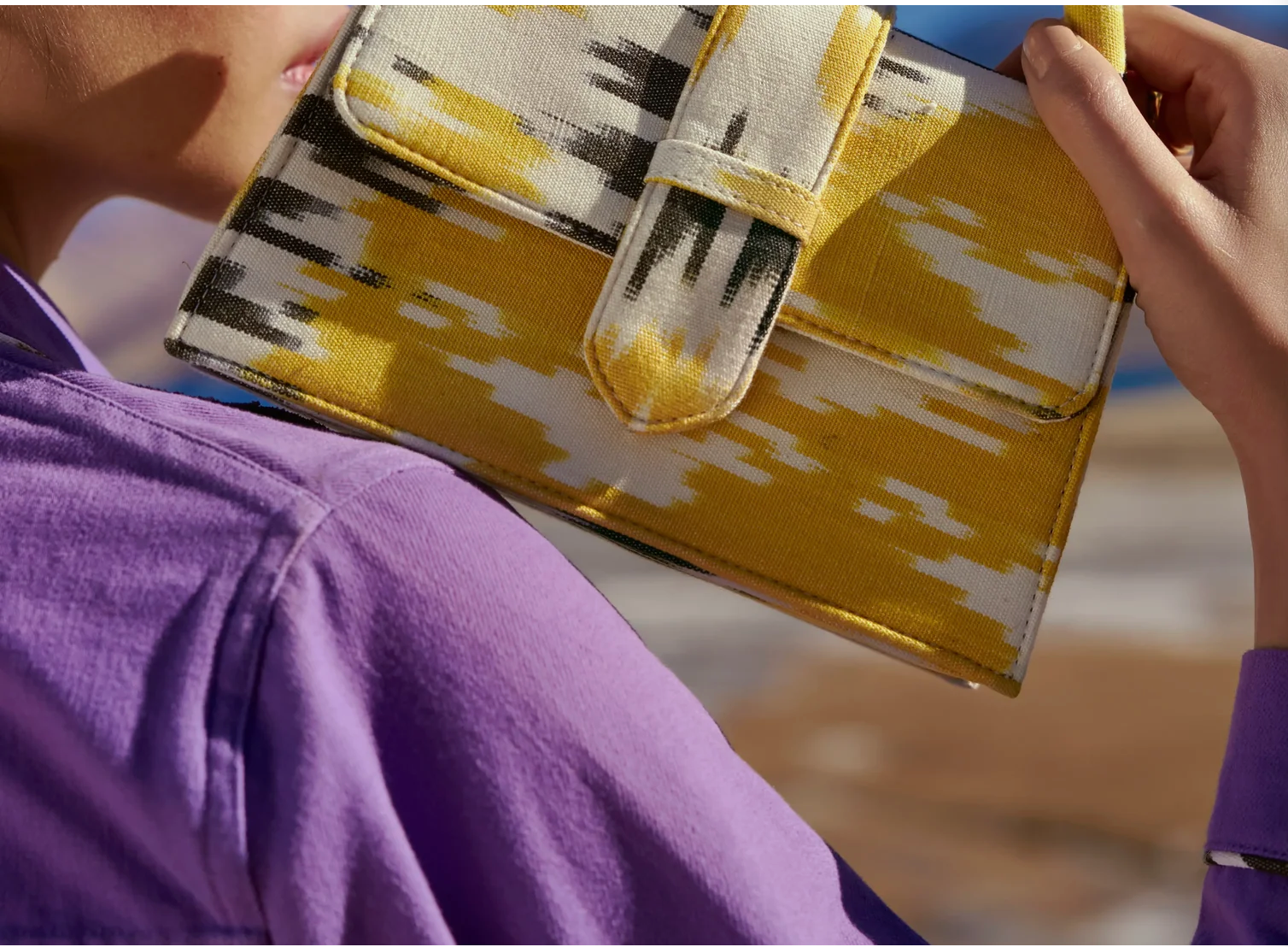 Yellow ikat BAG