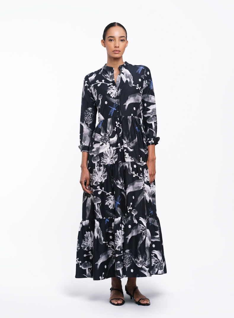 MARIA DRESS - BLACK / WHITE