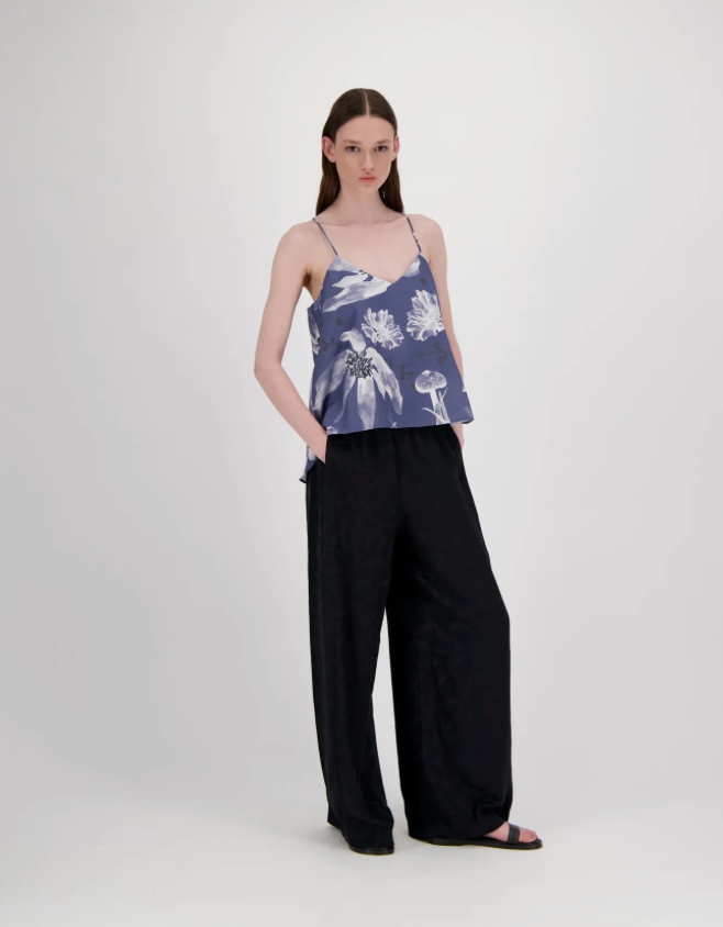 RAQUEL PANT - BLACK SILK