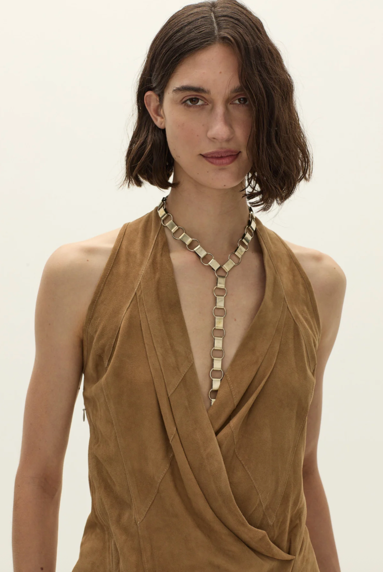 FUSTE LEATHER TOP
