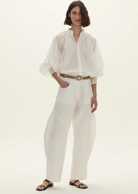 DUNA LINEN PANT - WHITE