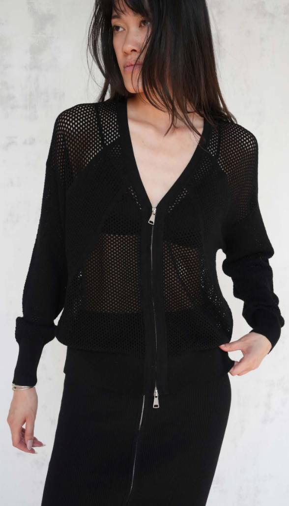 OVERSIZED MESH CARDIGAN