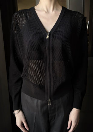 OVERSIZED MESH CARDIGAN