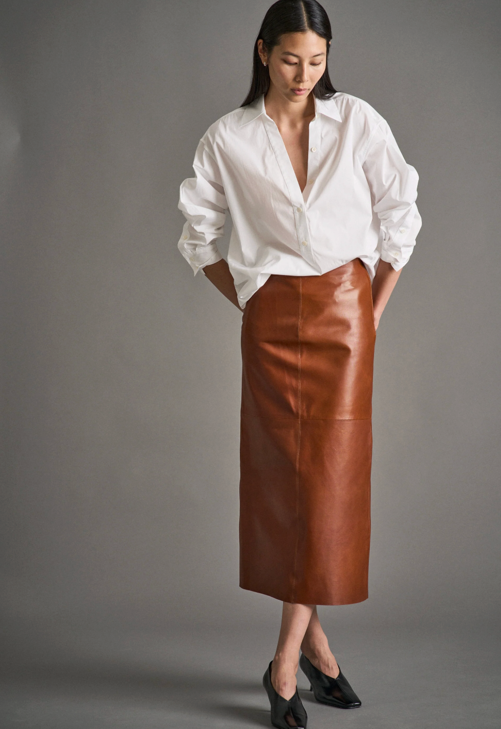 CALVIN SKIRT - Cognac