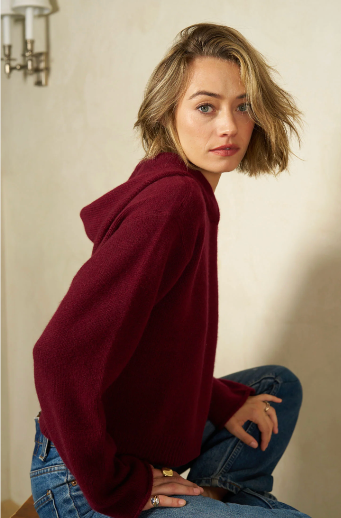 THE HOODIE - Dark cherry