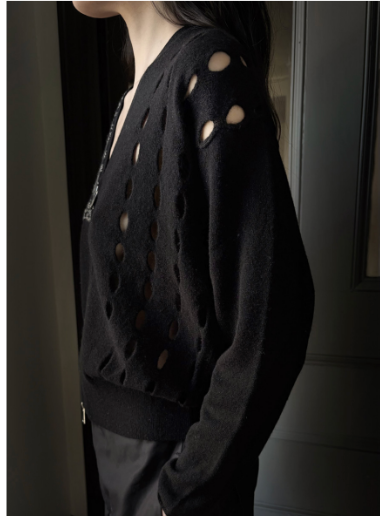 CASHMERE BANDANA PRINT SWEATER