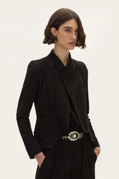 ESQUILA LEATHER JACKET - Black